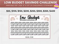 Image result for Low-Budget Saving Challenge