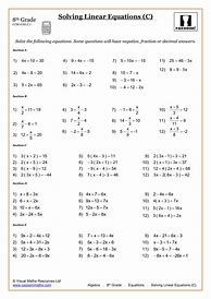 Image result for 8th Grade Math Test Worksheets