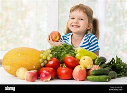Image result for Fruits and Vegetables Girl