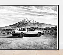Image result for Initial D AE86 and Mount Fuji