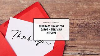 Image result for Thank You Card-Size