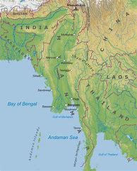 Image result for Myanmar Physical Map