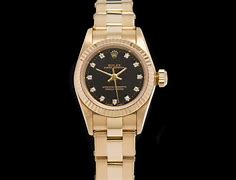 Image result for Women Rolex Oyster Perpetual 18K Gold