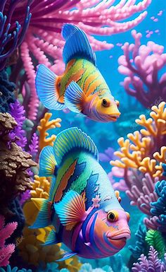 Pastel Fish | Ocean creatures art, Sea life art, Fish art