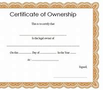 Image result for Printable Certificates of Ownership