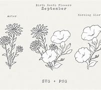 Image result for Semptember and Morning Glory SVG