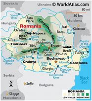 Image result for Map of Romania and Germany