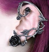 Image result for Red Gothic Rose Earrings