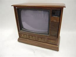 Image result for Vintage Small TV Sitting On Console TV