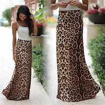 Image result for Long Cheetah Print Skirt