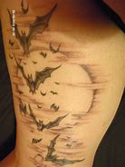 Image result for Moon with Bats Tattoo
