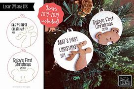 Image result for Baby First Christmas Ornament SVG