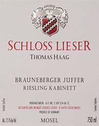 Image result for Schloss Lieser Brauneberger Juffer Sonnenuhr Riesling Spatlese
