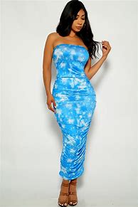 Image result for Blue and White Tie Dye Maxi Dress