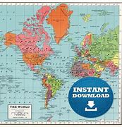 Image result for Free Printable World Map Poster