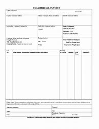 Image result for Commercial Invoice Template for Export