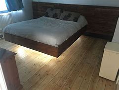 Image result for Rustic Wood Floating Bed