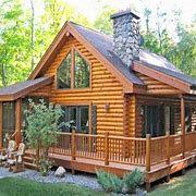 Image result for Small Log Cabin Homes Plans