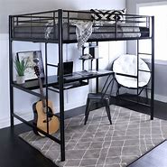 Image result for Black Loft Bed with Desk