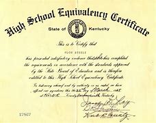 Image result for NJ GED Certificate