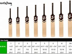 Image result for cricket bat sizes
