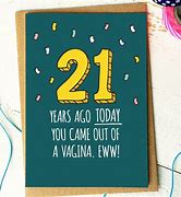 Image result for Funny 21 Birthday Cards