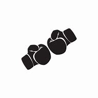 Image result for Boxing Gloves Icon Black and White
