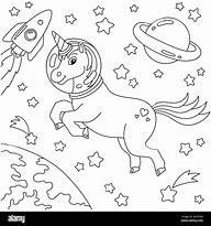 Image result for Unicorn Astronaut Coloring Page