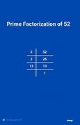 Image result for Prime Factorization of 52