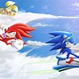 Image result for Red Sonic and Blue Knuckles