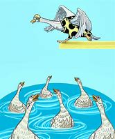Image result for 7 Swans a Swimming Cartoon