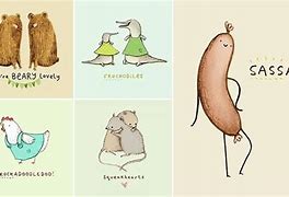 Image result for Animal Pun Watercolor
