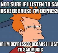 Image result for Listening to Sad Music Meme