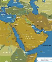 Image result for Physical Map of Middle East