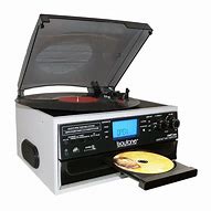 Image result for Record Player with Casste and CD Player