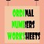 Image result for Ordinal Numbers Worksheet