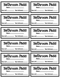 Image result for Bathroom Hall Passes