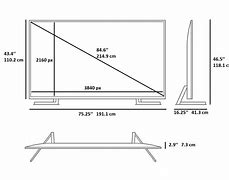 Image result for 85 TV Dimensions