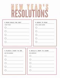 Image result for New Year Goals Template