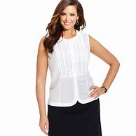 Image result for White Sleeveless Top Plus Size