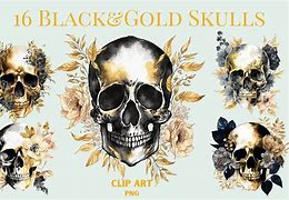 Image result for Black and Gold Skull Wallpaper