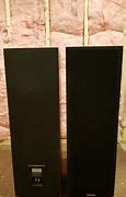 Image result for Pair of Klipsch Speakers Long Black