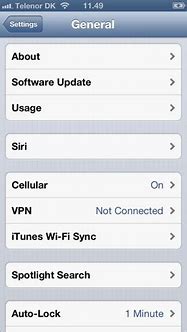 Image result for iPhone 3GS Settings