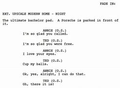 Image result for Screenplay Format Example