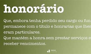 Image result for honorario