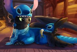 Image result for Cute Stitch and Toothless Profiles