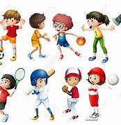Image result for Animated Children Playing Sports