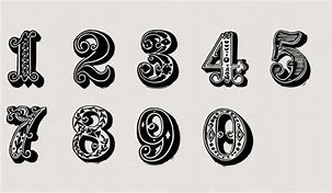 Image result for Vintage Number 5 Font