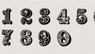 Image result for Vintage Decorative Numbers