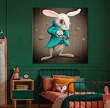 Image result for White Rabbit Clock Printable